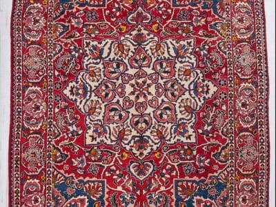 Galleria Tabriz - Tappeti in vendita. Tappeto persiano Tappeto Bakhtiari colorato con intricati motivi floreali nei toni del rosso, del blu e del crema.